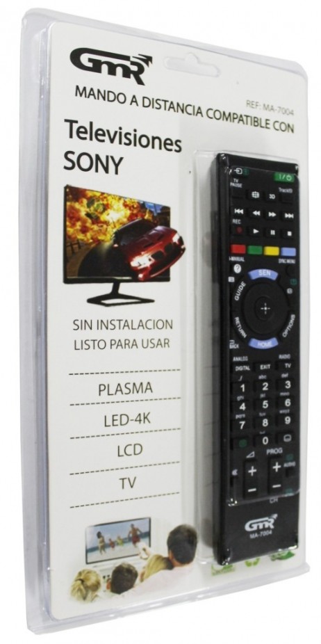 Mando universal de sustitución GMR MA-7004 para televisores Sony.